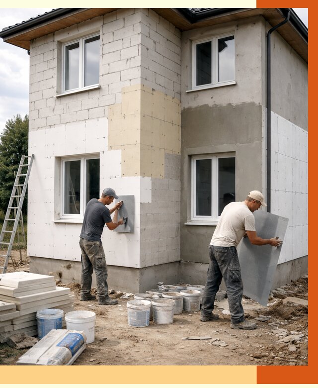 Утепление дома из газобетона в Твери от 4565 руб./м² — заказать у ТепломастерТвр
